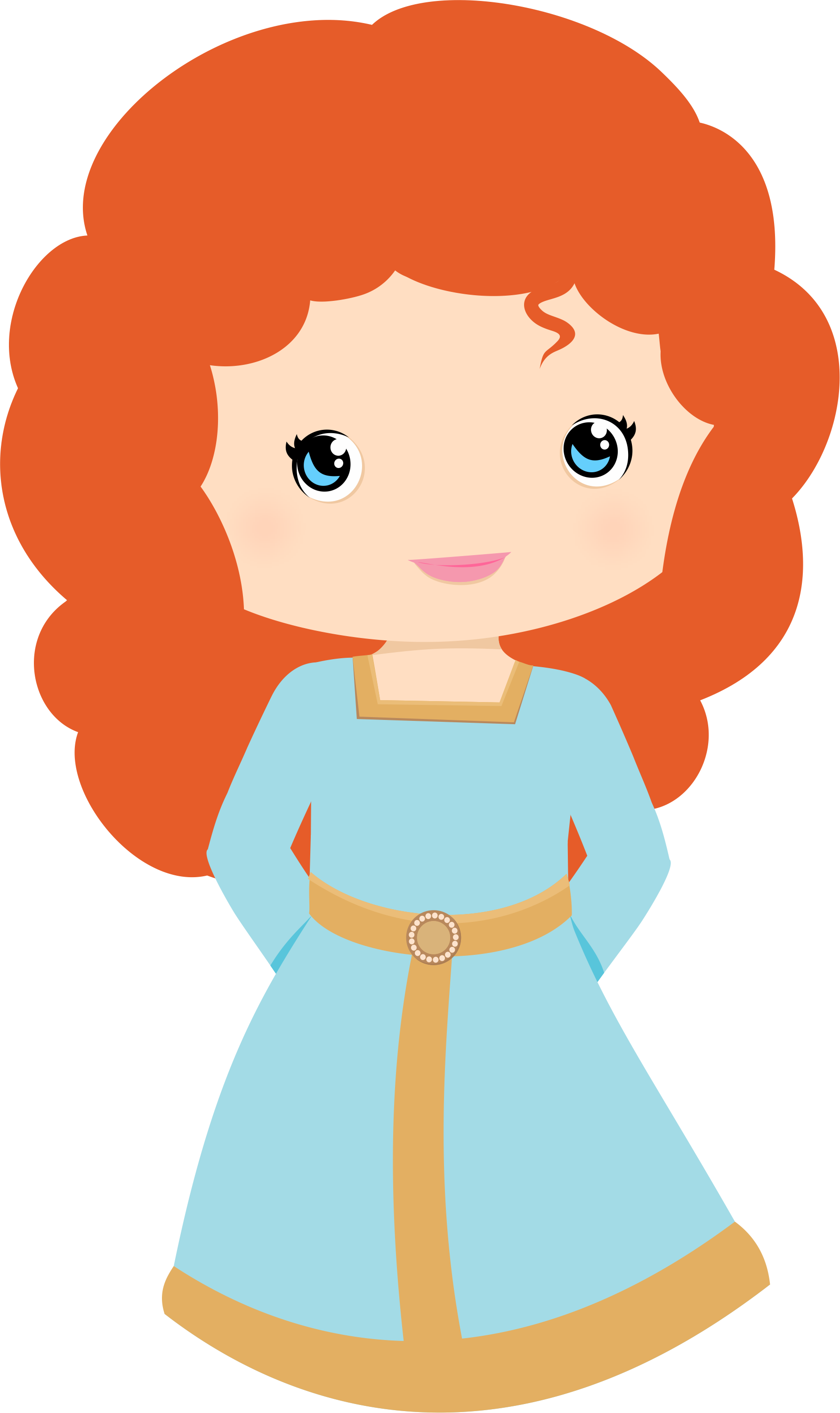 Free Princess Clip Art Princesses Tiaras Baby - Merida Clipart (535x900), Png Download