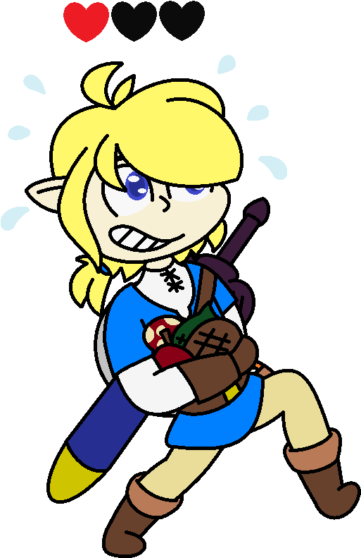 Breath Of The Wild In A Nutshell - Cartoon (672x920), Png Download