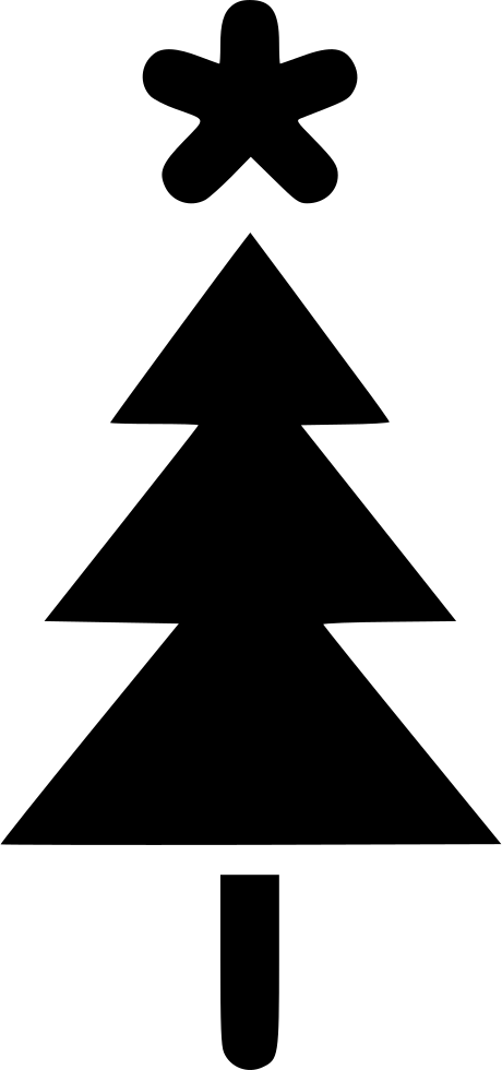Christmas Tree Decoration Star - Christmas Tree (460x980), Png Download