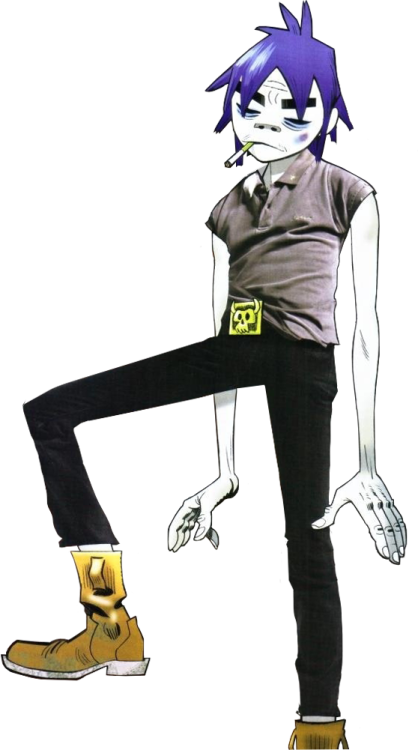Transparent Picture Black And White Stock - Gorillaz 2d Transparent (418x750), Png Download