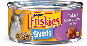 Savoury Shreds Turkey & Cheese Dinner In Gravy Cat - Cat Food (600x600), Png Download