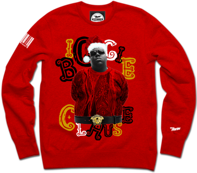 Biggie Clause Crewneck - T-shirt (406x406), Png Download