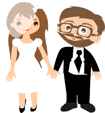 Ahora Yo Tengo Que Conocerlos A Ustedes - Novios Con Lentes Animados (390x413), Png Download