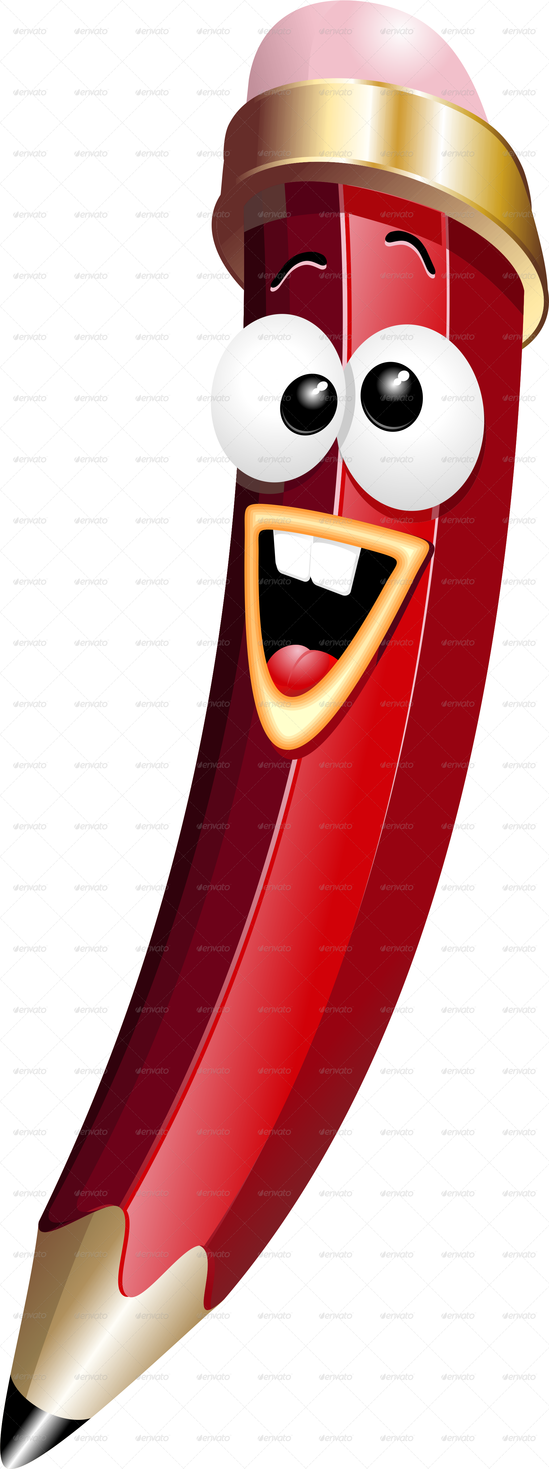 Cartoon - Cartoon Color Pencil Png (1777x4755), Png Download