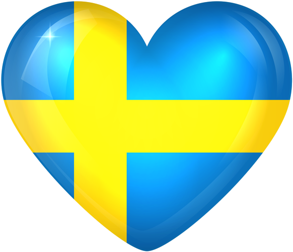 Sweden Large Heart Flag Sweden Flag, Queen Nefertiti, - Sweden Flag In A Heart (600x514), Png Download