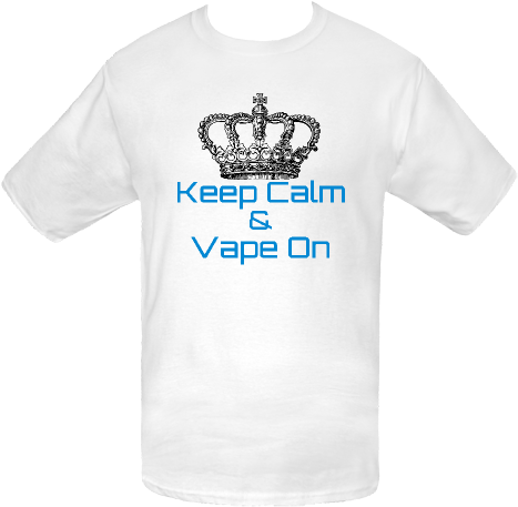 Keep Calm & Vape On Vintage Crown T-shirt White $10 - 3drose Dc_99331_1 Vintage Keep Calm And Carry (480x480), Png Download