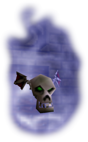 Blue Bubble Model - Skull (300x482), Png Download