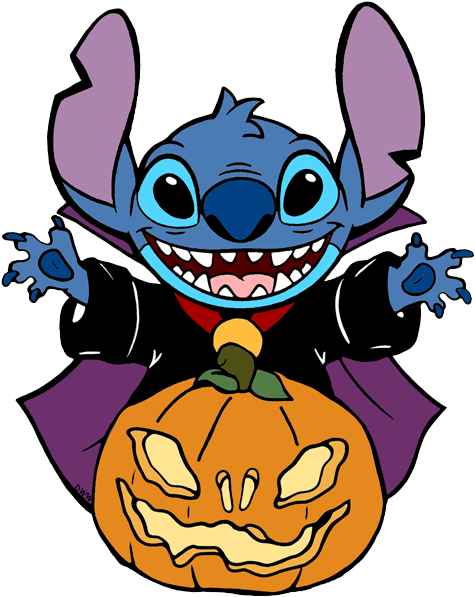 Pumpkin Stitch, Pumpkin Devil Stitch - Disney Halloween Clipart (489x603), Png Download