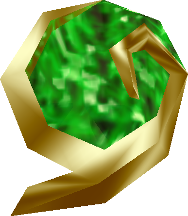 Link Complies, But His Efforts Are For Naught - Legend Of Zelda Ocarina Of Time Kokiri Emerald (387x445), Png Download