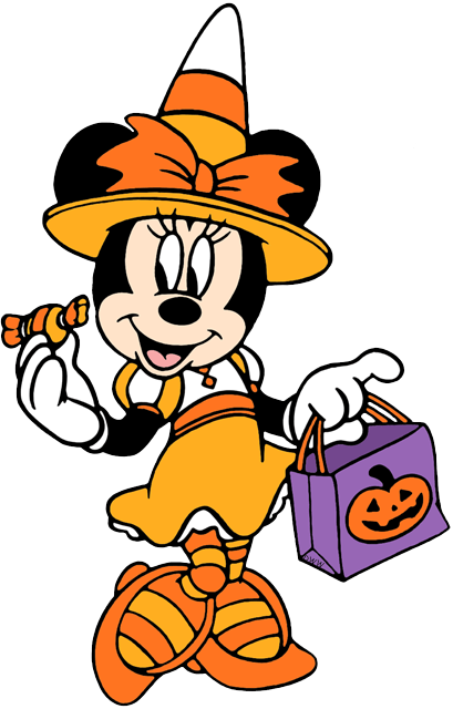 Minnie Halloween Clipart - Minnie Mouse Halloween Clipart (409x640), Png Download