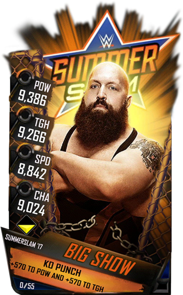 Bigshow S3 15 Summerslam17 - Wwe Supercard Jey Uso (733x1158), Png Download