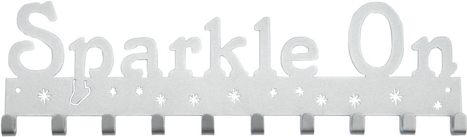 Tinkerbell Sparkle On 10 Hook Silver Sparkle Medal - Medal (1000x400), Png Download