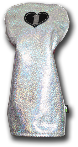 Silver Sparkle Leather Driver Headcover (518x518), Png Download