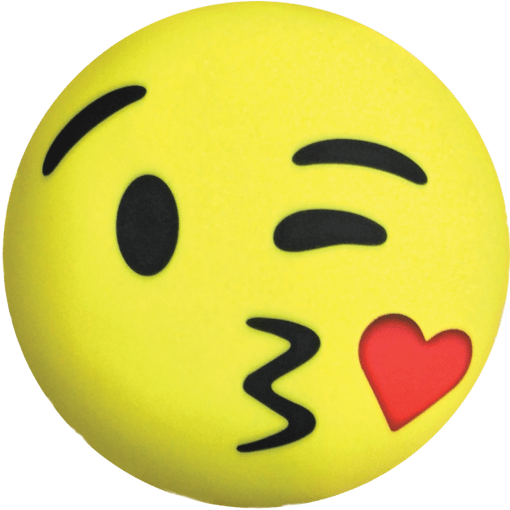Kissy Heart Emoji Microbead Pillow - Heart Emoji (550x550), Png Download