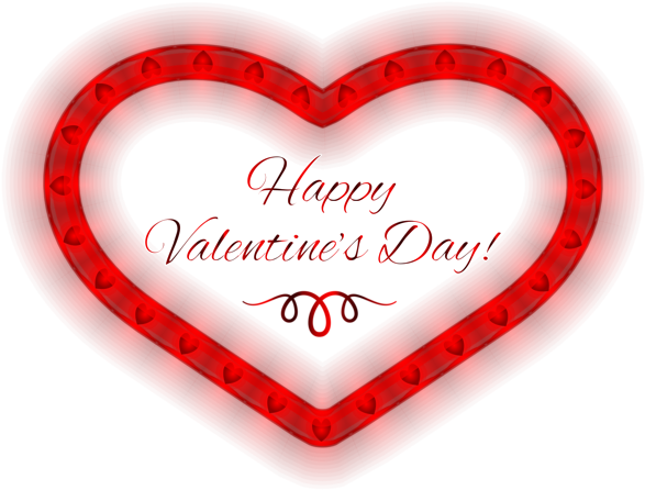 Happy Valentines Day Heart Png Clipart Image - Happy Valentine's Day Hearts Clip Art (600x455), Png Download