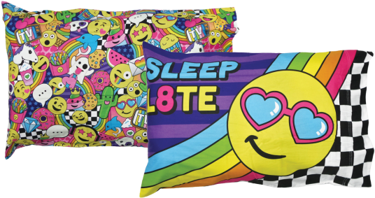 Picture Of Emoji Party Pillowcase Set - Cushion (550x550), Png Download