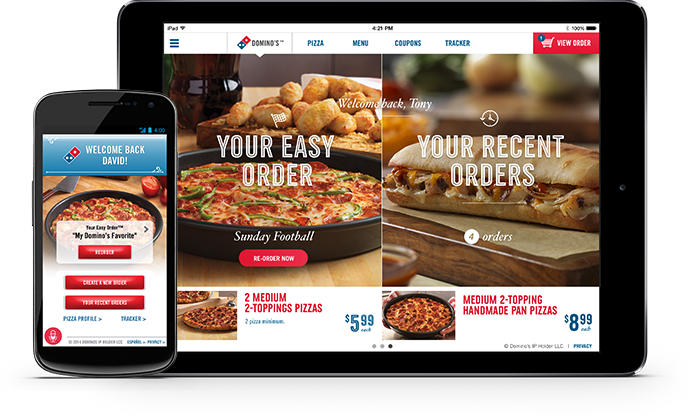 Up A Pizza Profile And Place Orders Through Digital - Domino's Website (691x417), Png Download