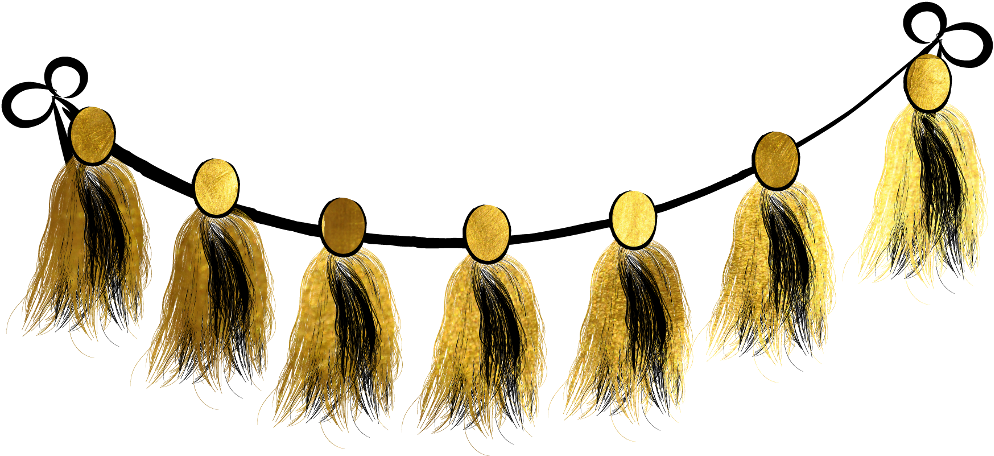 Bunting Streamers Banner Gold Black Glitter - Craft (1024x1024), Png Download