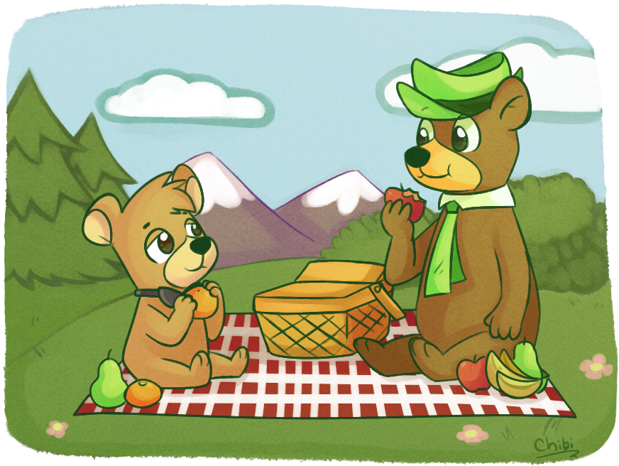 Yogi Bear Copy - Yogi And Boo Boo Cute (943x765), Png Download