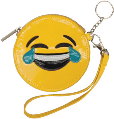 Happy Tears Emoji Purse Key Chain - Iscream Girls' 's'more 2 Love' Wristlet Coin Purse (415x415), Png Download