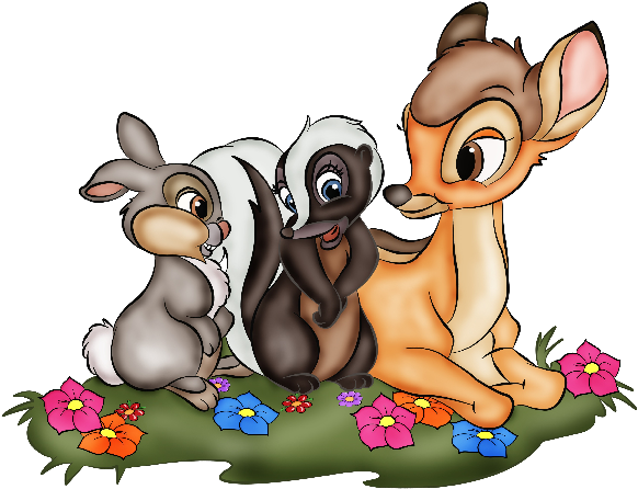 Bambi And Thumper - Cartoon (600x600), Png Download