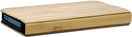 Side And Top View Of Bamboo Wooden Wallet Case Iphone - Wood Card Case Iphone 6 (768x395), Png Download