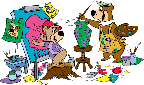 Arts And Crafts With Yogi Bear At Texas Wine Country - Yogi Bear (563x335), Png Download