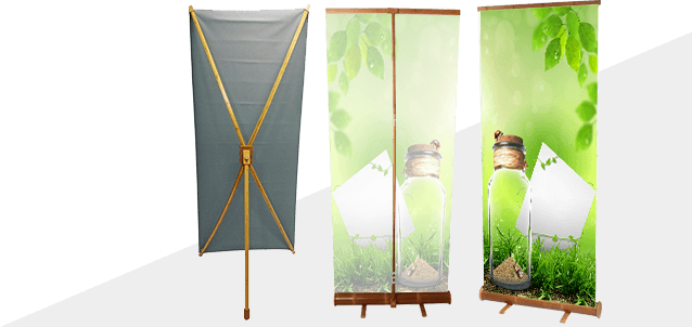 Bamboo Roll Up Stands 30" X 78" Starts At $122 - Bamboo Roll Up Stands (638x302), Png Download