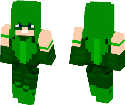 Green Arrow (dc) - Minecraft Detroit Become Human Skin (584x497), Png Download
