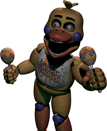350 - Fnaf Rockstar Chica (377x462), Png Download