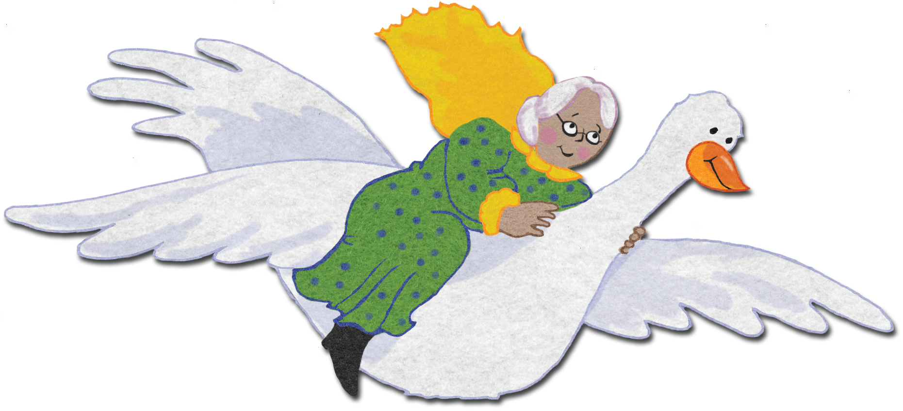 Using The Felt Board Mother Goose On The Loose App - Goosey Goose (1861x847), Png Download