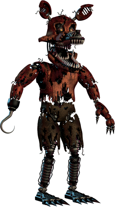 Album On Imgur Freddy S, Sister Location, Fnaf 1, Freddy - Fnaf Nightmare Foxy Full Body (372x668), Png Download