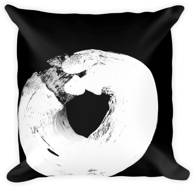 Black And White Soft Square Sofa Cushion With Modern - Throw Pillow (690x690), Png Download