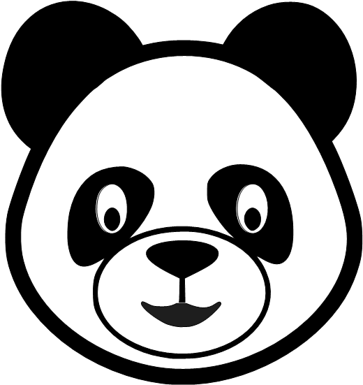 Black And White Download Images Of Spacehero Photo - Imagenes De Pandas En Dibujo (546x582), Png Download