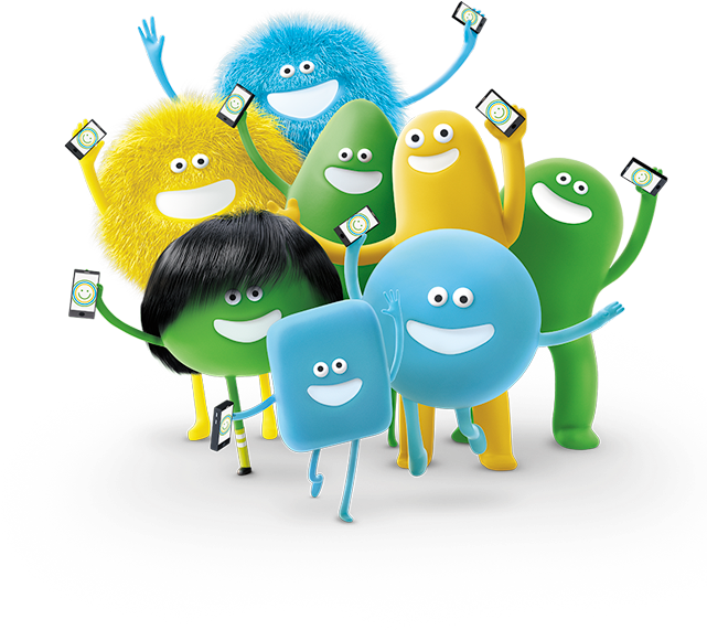 Product Image - Cricket Wireless Fuzzy Characters (1200x579), Png Download
