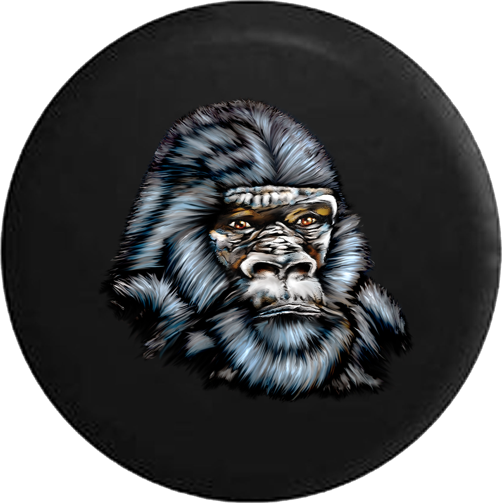 African Gorilla Portait Painted Harambe Rv Camper Spare - Tirecoverpro African Gorilla Portait Painted Harambe (1721x1725), Png Download