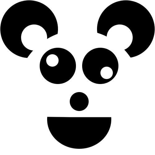 I Made This Panda Head All By Myself In Photoshop (500x500), Png Download