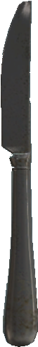 Silver Table Knife - Fallout 4 Kitchen Knife (468x530), Png Download
