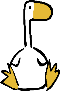 Goose Sitting Down - Wall Decal (426x426), Png Download