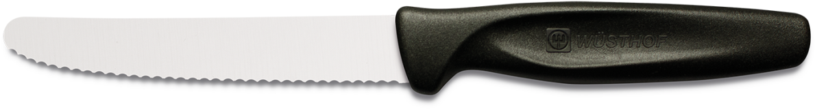 Serrated Paring Knife - Wusthof 4-inch Serrated Steak Knife (1280x287), Png Download