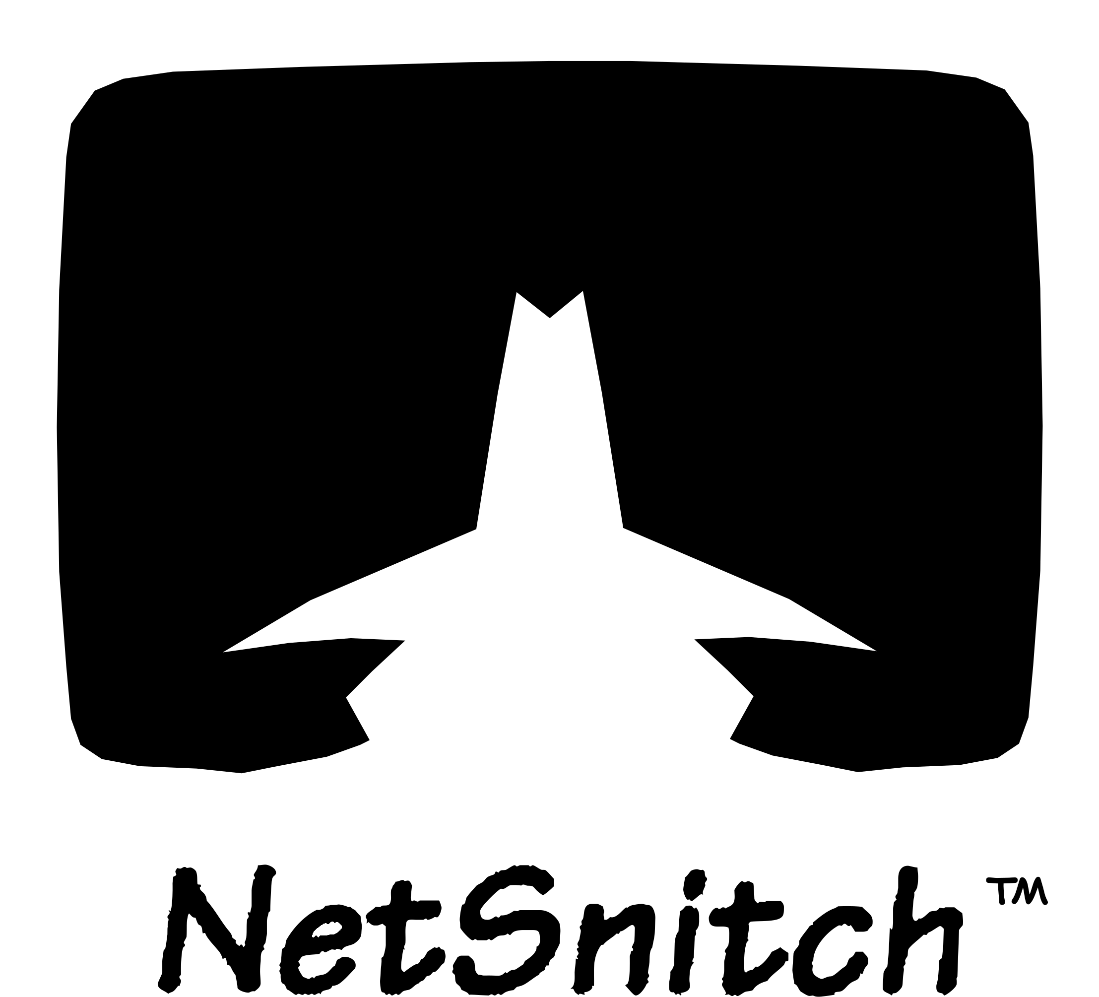 Net Snitch Logo Black And White - Vector Graphics (2400x2400), Png Download
