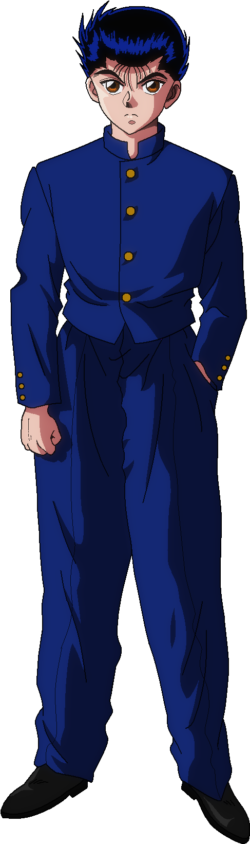 Pin By Takeshi Past On Anime/comic Characters - Yu Yu Hakusho Uniform (940x1671), Png Download