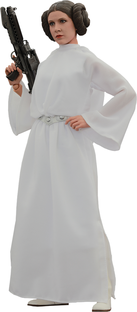 Hot Toys Princess Leia Sixth Scale Figure - Hot Toys Star Wars Princess Leia 1/6 Figure (480x1089), Png Download