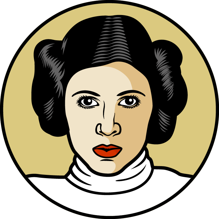 Leia Drawing Portrait - Leia Organa (729x729), Png Download