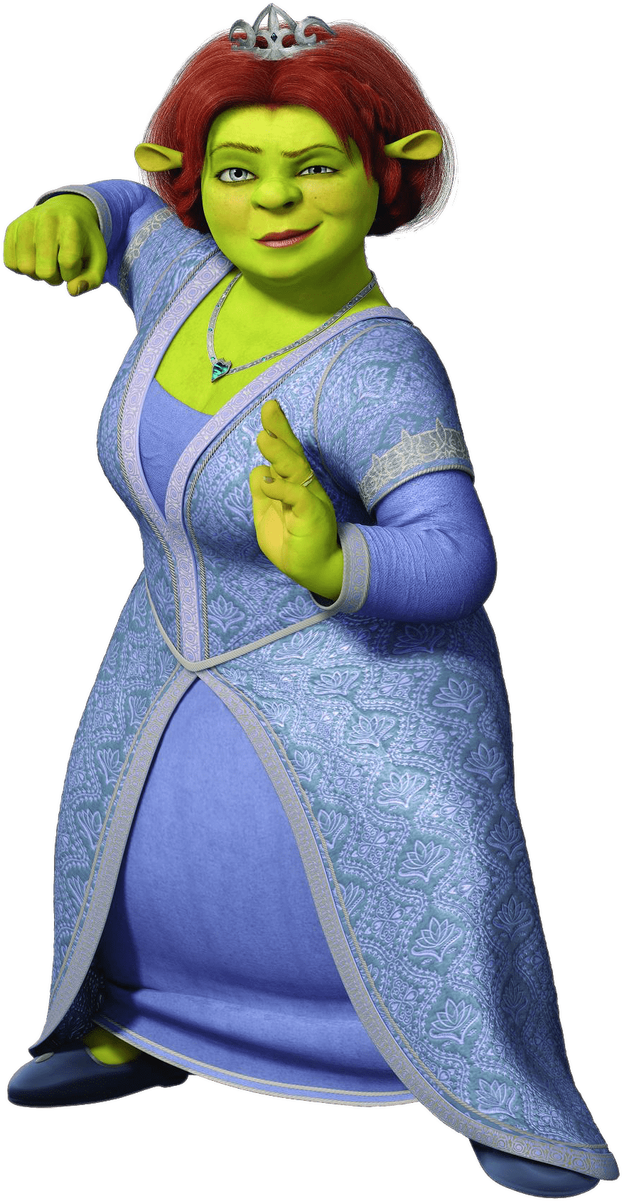 Princess Fiona Fighter Png - Shrek And Fiona (957x1764), Png Download