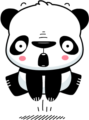 Panda Emoji On Behance - Drawing (417x417), Png Download