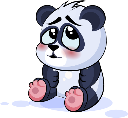 Adorable Panda Emoji Stickers Messages Sticker-2 - Confused Panda (600x600), Png Download