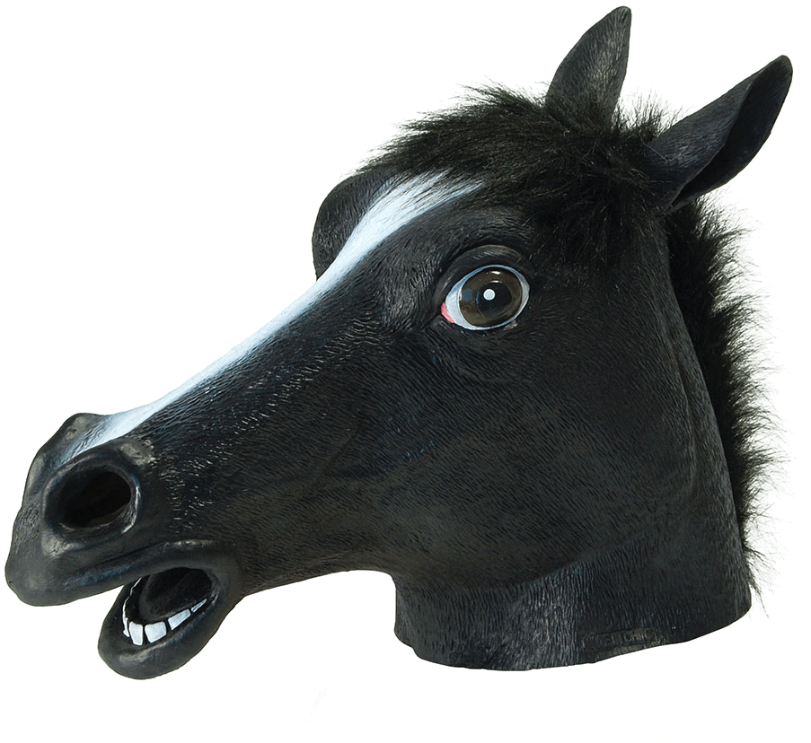 Horse Head Mask Png - Black Horse Mask (902x902), Png Download