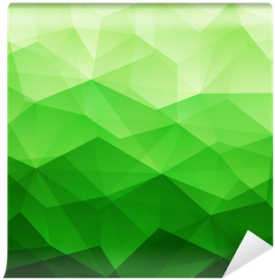 Abstract Green Triangle Background Wall Mural • Pixers® - Graphic Design (400x400), Png Download