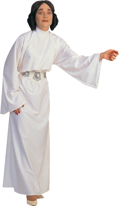 Princess Leia Adult Costume - Princess Leia And Luke Costume (411x708), Png Download